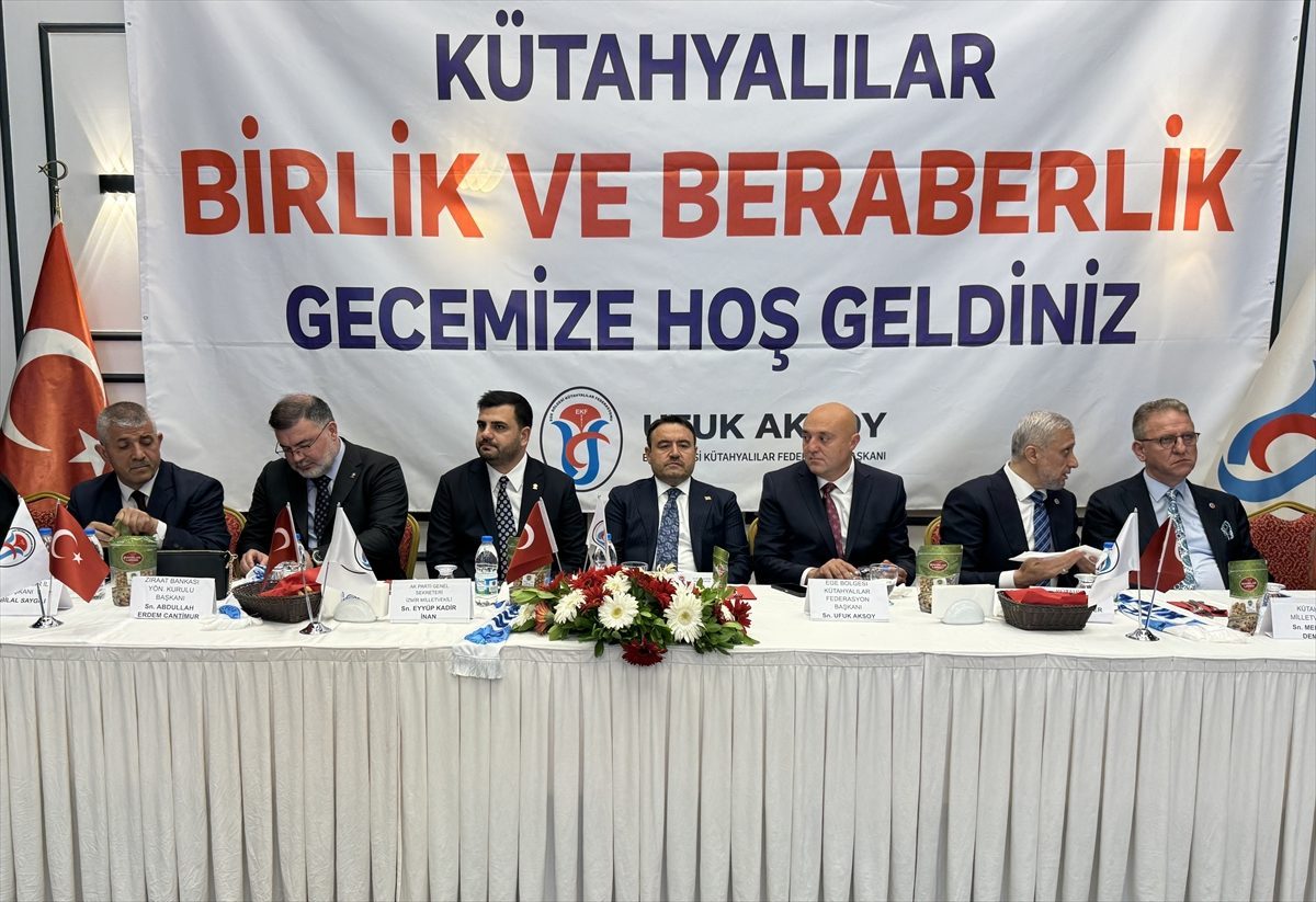 AK Parti Genel Sekreteri İnan, Ege Bölgesi Kütahyalılar Federasyonunun “Birlik ve Beraberlik Gecesi”nde konuştu: