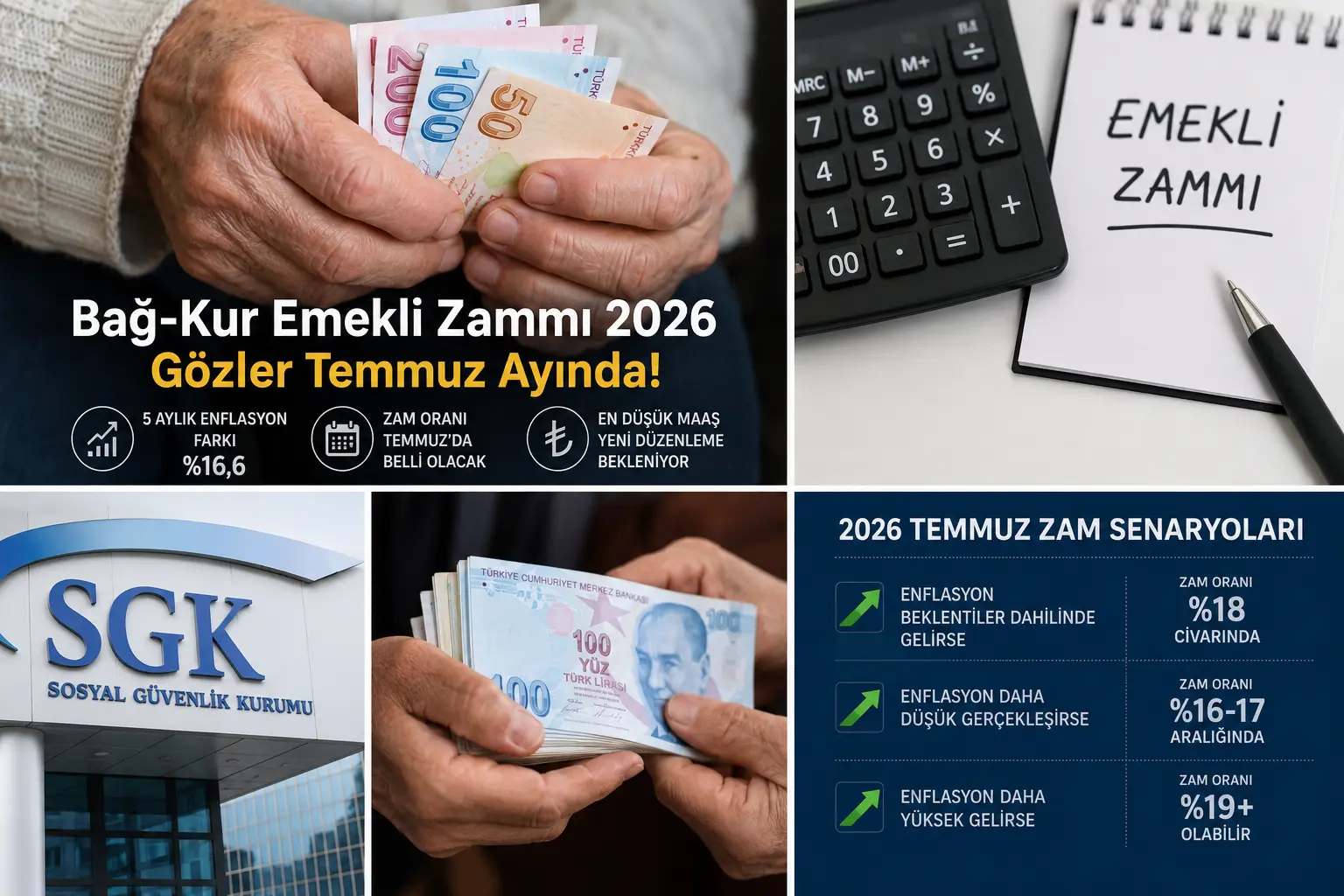 Bağ-Kur emeklisi Temmuz zammını bekliyor: İşte konuşulan senaryolar ve son hesaplamalar