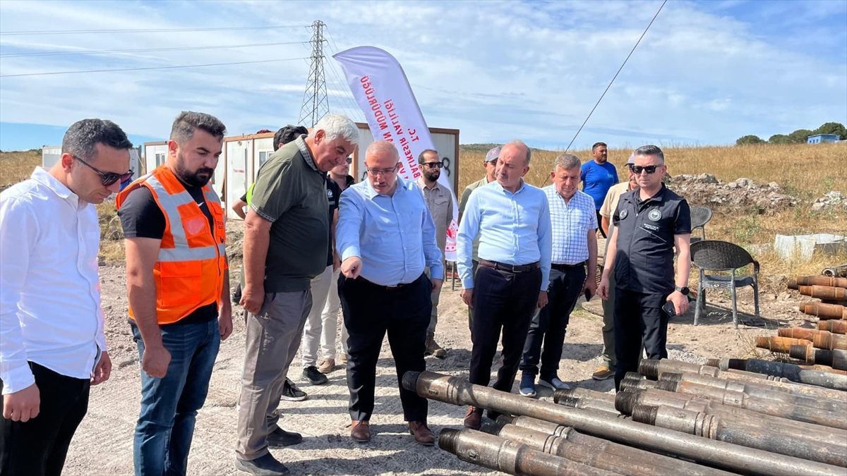 Balıkesir’de jeotermal sera bölgesindeki sondajda 60 derece sıcaklıkta suya ulaşıldı