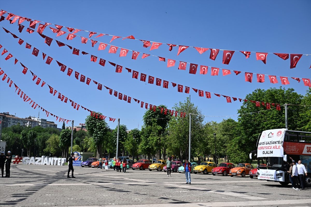 Gaziantep’te “Koruyucu Aile Günü” kapsamında vosvos ve motosikletlerle konvoy gerçekleştirildi