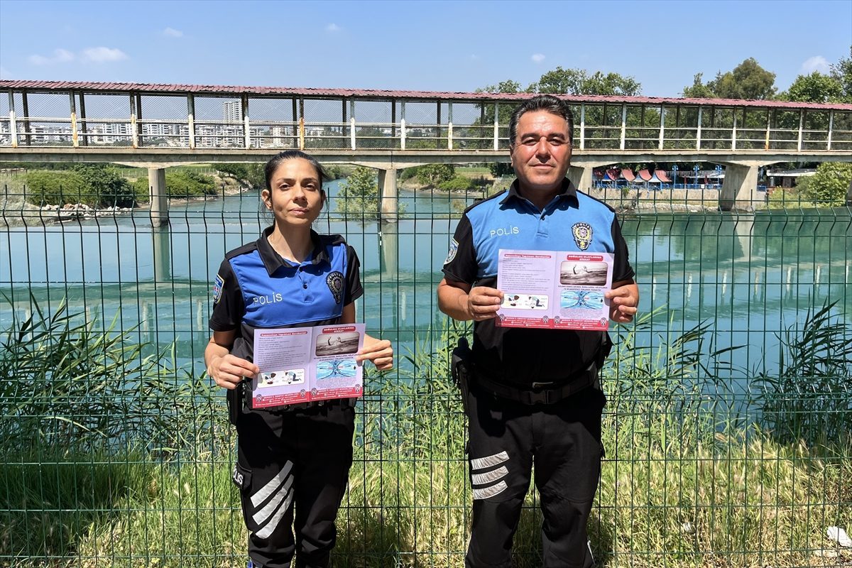 Mersin’de yasak olmasına rağmen baraj gölünde yüzenlere karşı denetim yapıldı