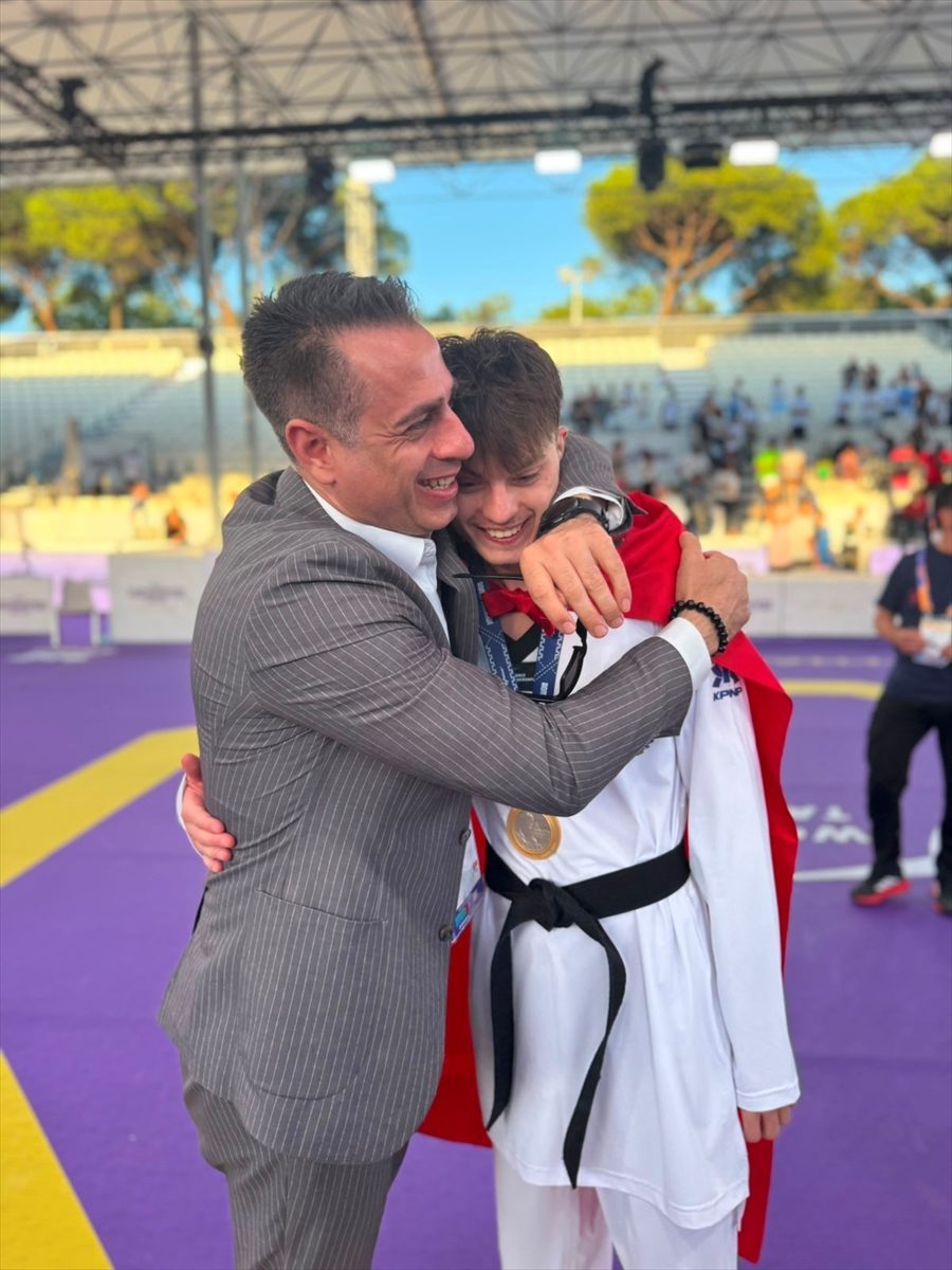 Roma Grand Prix’sinde şampiyon olan milli tekvandocu Berkay, yükselişini sürdürdü