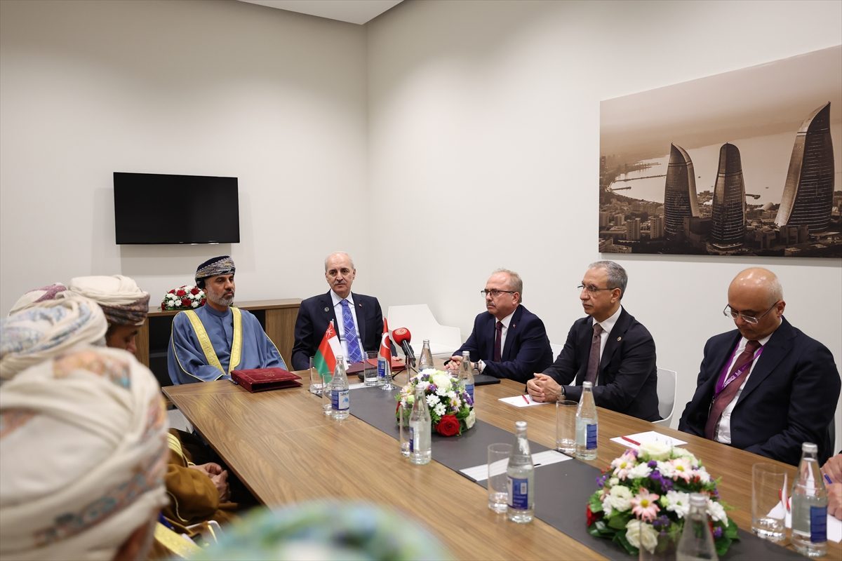 TBMM Başkanı Kurtulmuş Umman Şura Meclisi Başkanı Al Maawali ile görüştü