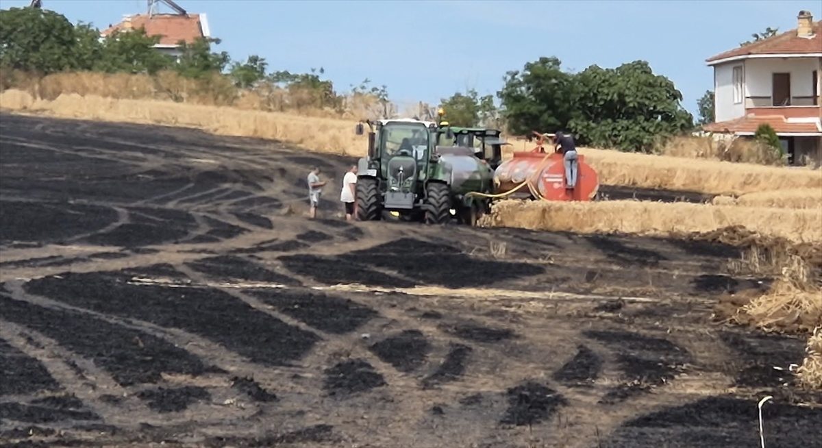 Tekirdağ’da 100 dekar buğday ekili alan yandı