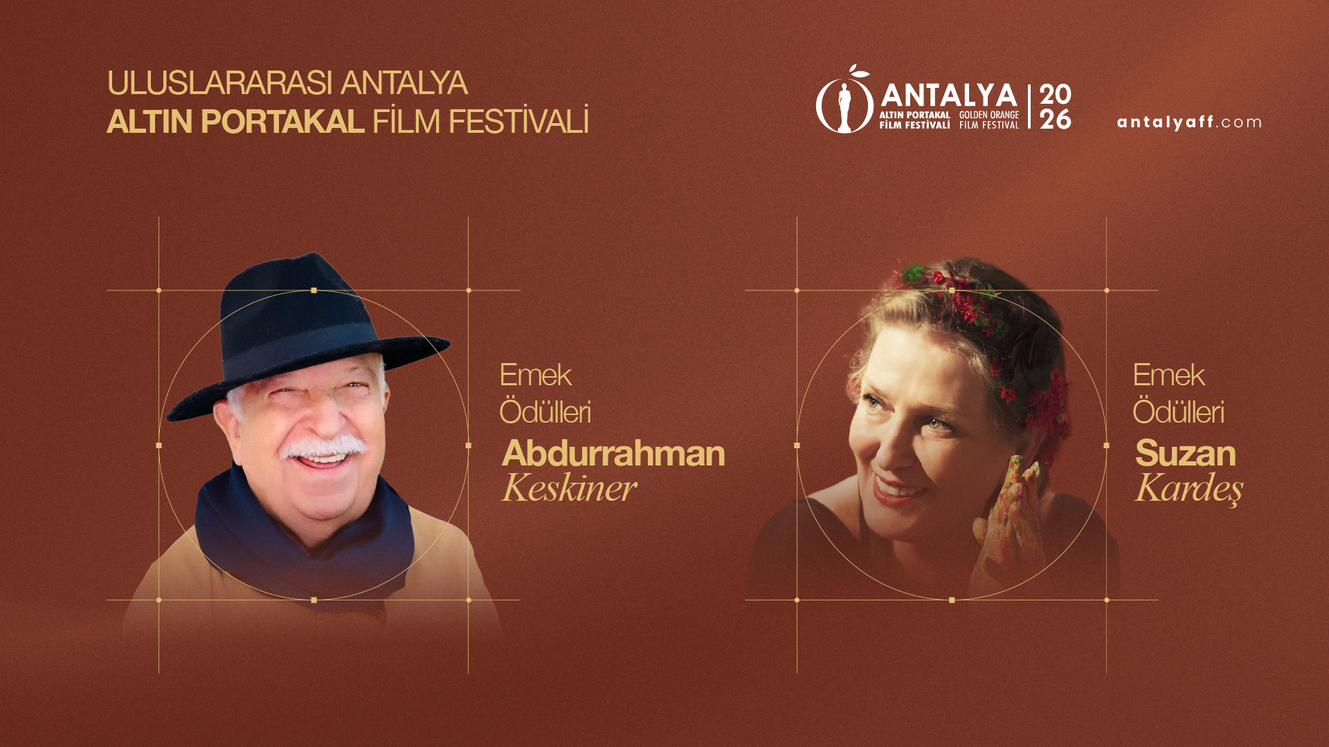 Altın Portakal’da Sinema Emek Ödülleri Abdurrahman Keskiner ve Suzan Kardeş’e verilecek!