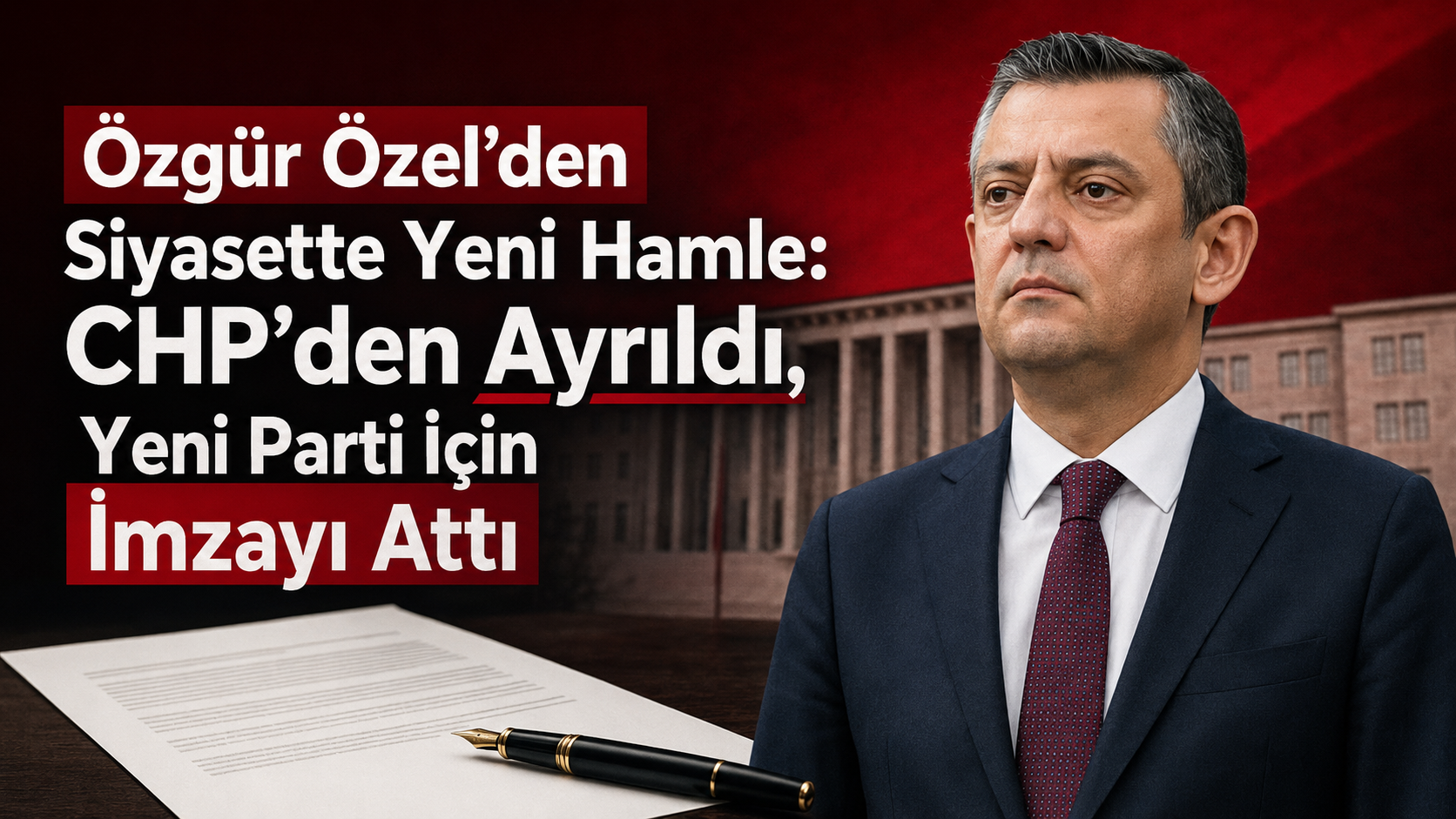 Özgür Özel’den Siyasette Yeni Hamle: CHP’den Ayrıldı, Yeni Parti İçin İmzayı Attı