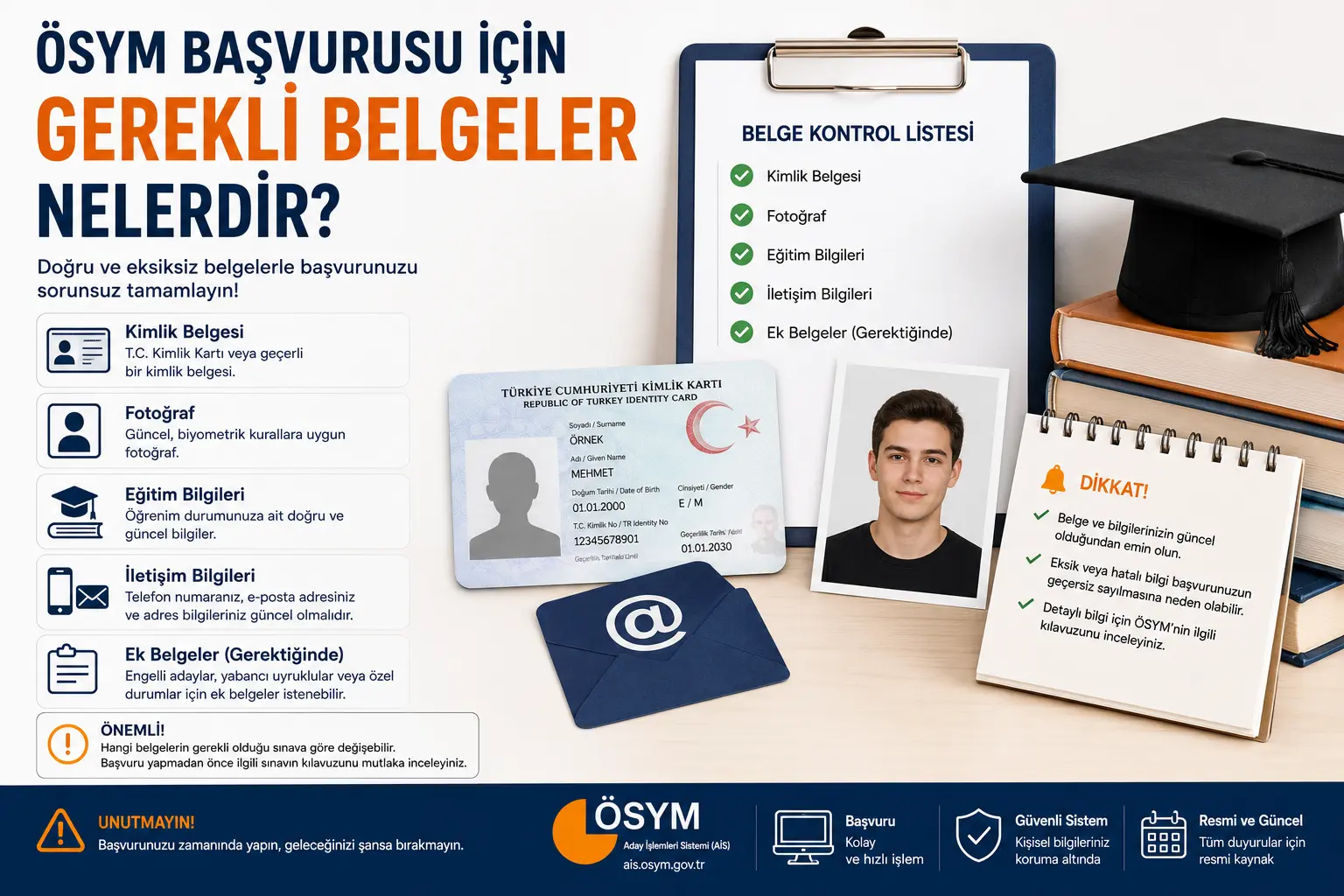 ÖSYM Başvurusu İçin Gerekli Belgeler Nelerdir? 2026 Başvuru Rehberi