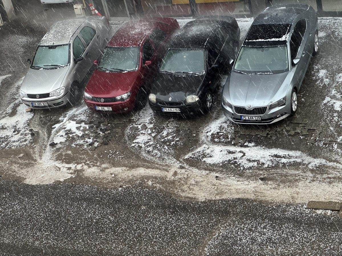 Ardahan’da sağanak ve dolu etkili oldu