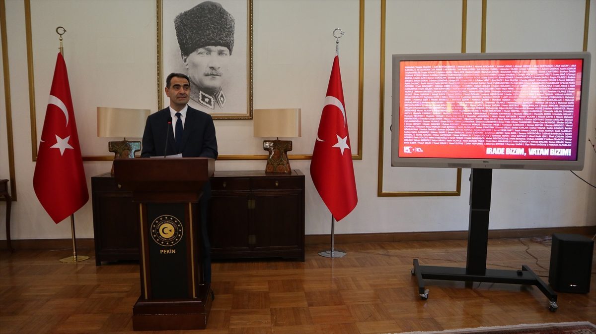 Çin’de 15 Temmuz Demokrasi ve Milli Birlik Günü programı düzenlendi