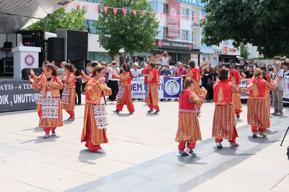 Çorum olaylarında hayatını kaybedenler anıldı