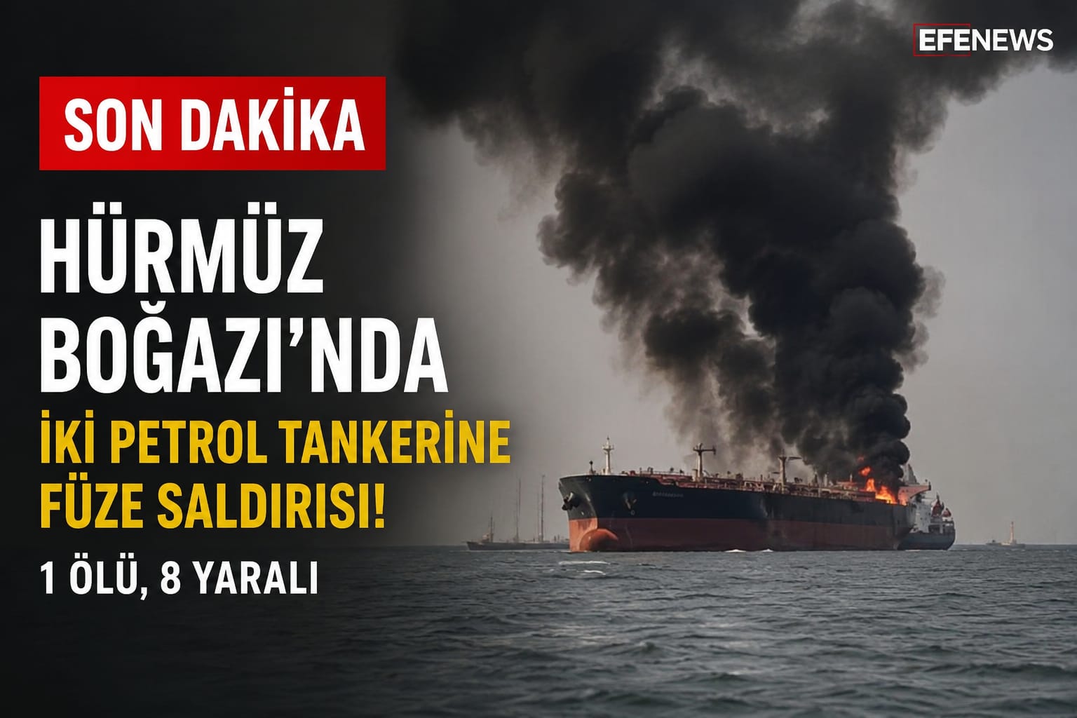 Hürmüz Boğazı’nda İki Petrol Tankerine Füze Saldırısı!