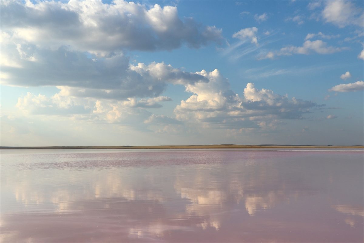 Kazakistan’da bozkırın ortasındaki pembe göl: Köbeytuz