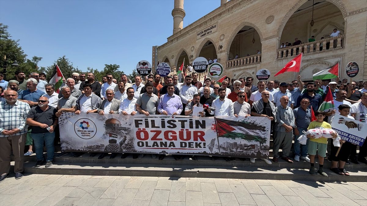Mardin’de İsrail’in Gazze’ye saldırıları protesto edildi