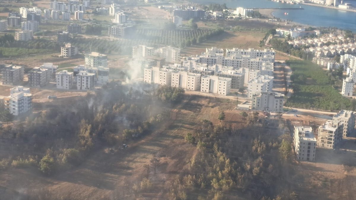 Mersin’in Silifke ilçesinde otluk alanda çıkan yangın kontrol altına alındı