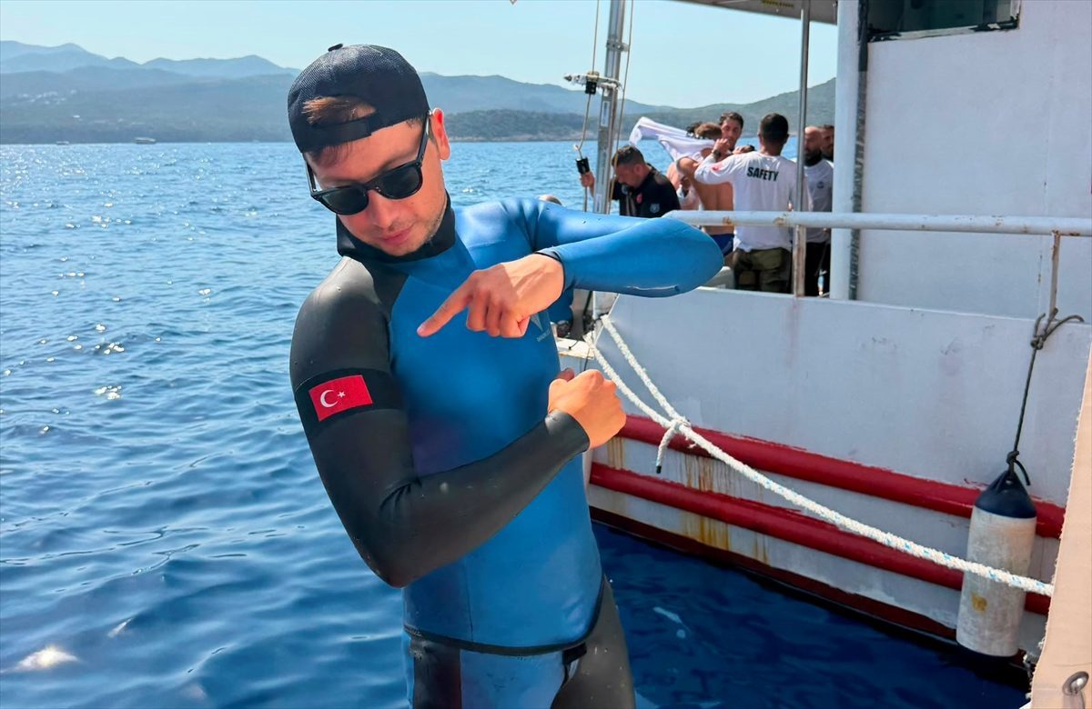 Milli sporcu Görkem Gedik, serbest dalışta Türkiye şampiyonu oldu