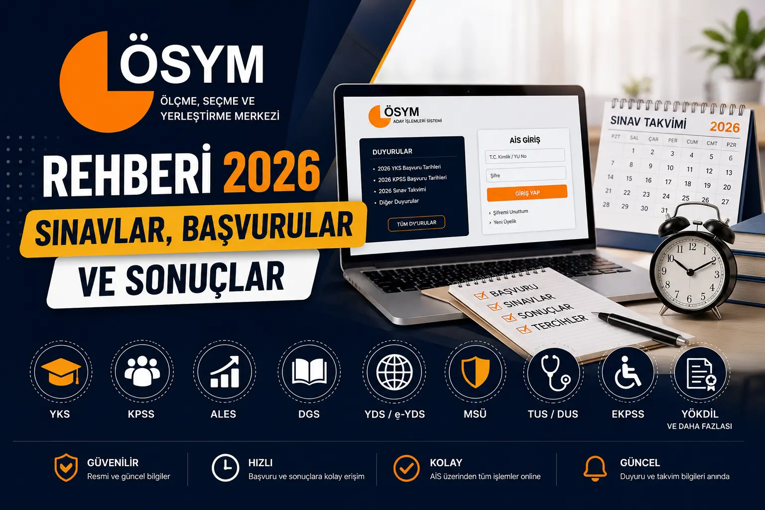 ÖSYM (Ölçme, Seçme ve Yerleştirme Merkezi) Rehberi 2026 | Sınavlar, Başvurular ve Sonuçlar