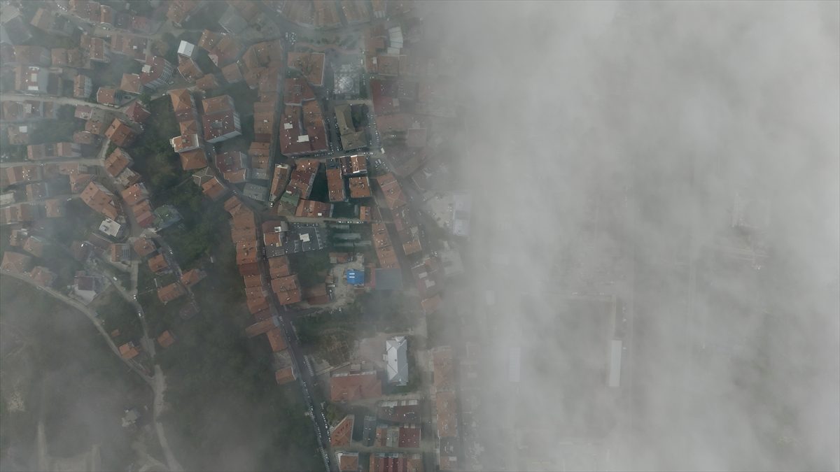 Sinop’ta etkili olan “sis denizi” dronla görüntülendi