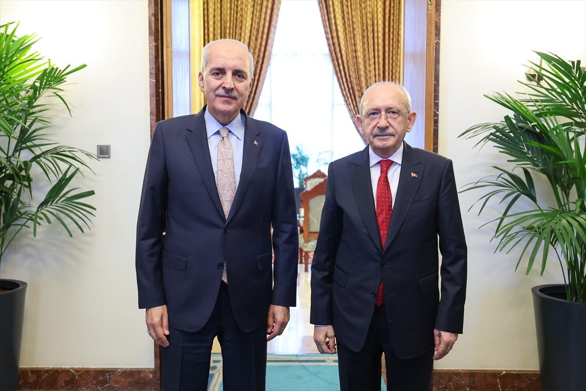 TBMM Başkanı Kurtulmuş, CHP Genel Başkanı Kılıçdaroğlu ile görüştü