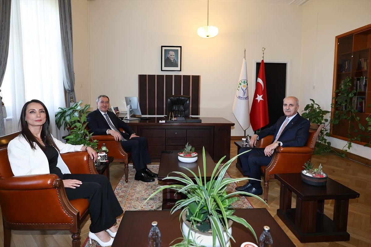 TBMM Başkanı Kurtulmuş, DEM Parti Eş Genel Başkanları Bakırhan ve Hatimoğulları’nı ziyaret etti