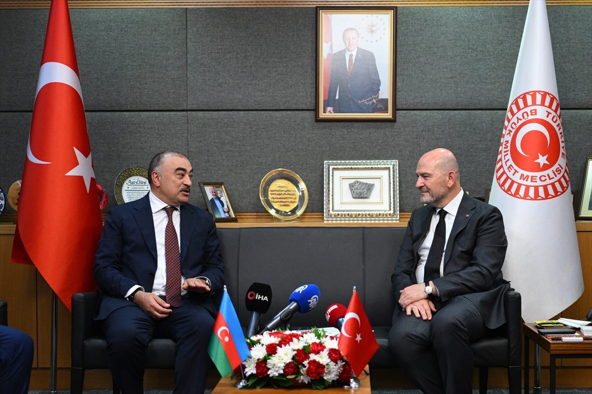 TBMM İçişleri Komisyonu Başkanı Soylu, Azerbaycan’ın Ankara Büyükelçisi Memmedov’u kabul etti