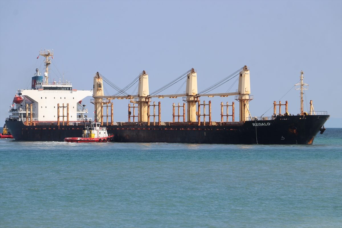 Tekirdağ’da yük gemisi karaya oturdu