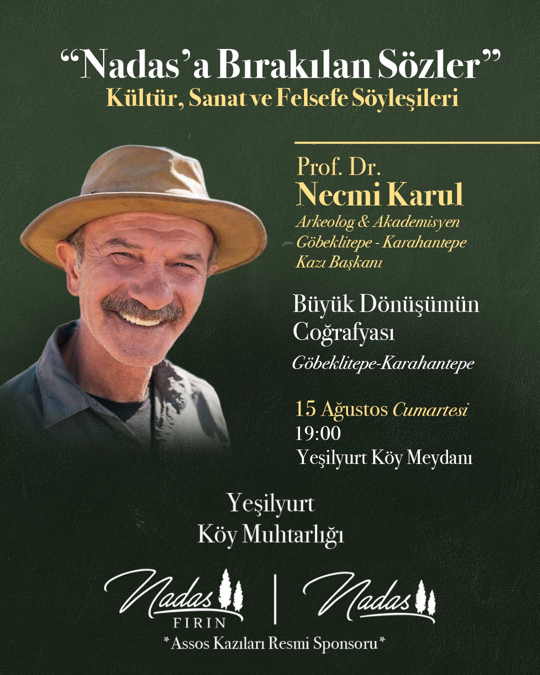 “Nadas’a Bırakılan Sözler” ikinci kez Yeşilyurt’ta hayat buluyor