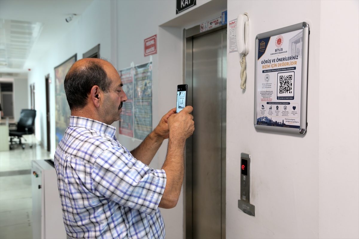 Bitlis Adliyesinde vatandaş ve personelin görüşleri QR kodla alınacak