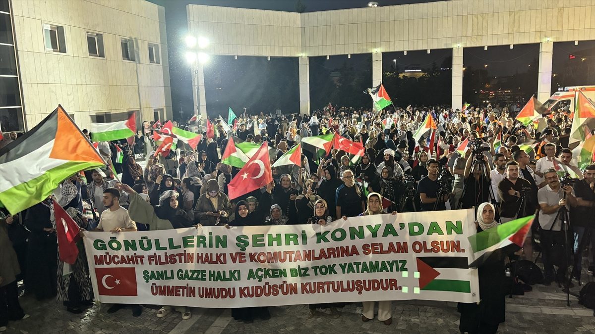 Bosna Hersek’ten hareket eden “Filistin Konvoyu” Konya’ya ulaştı