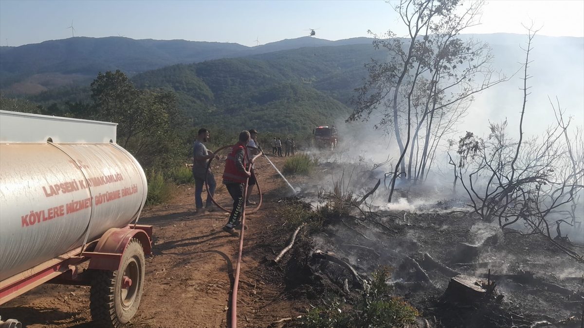 Çanakkale’de ormanlık alanda çıkan yangın kontrol altına alındı