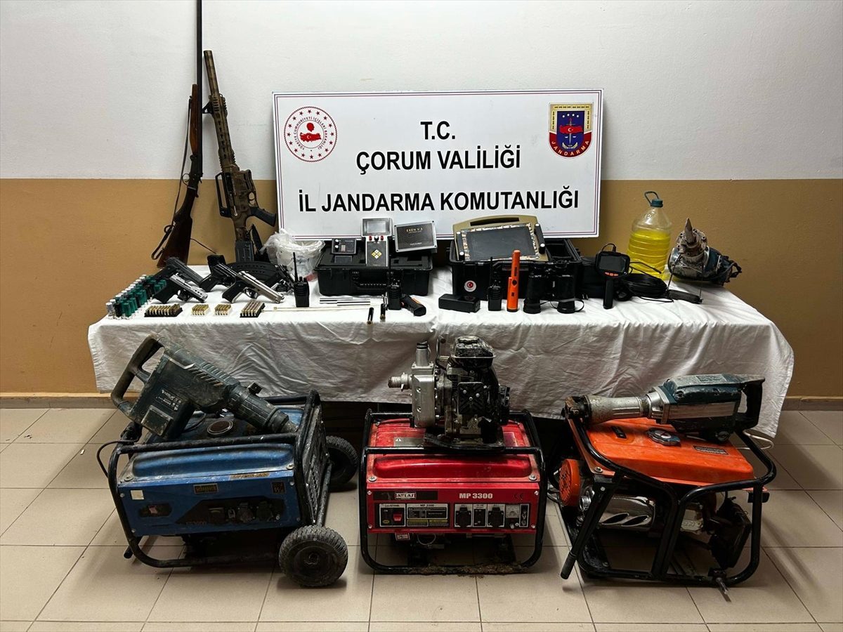 Çorum’da izinsiz kazı yapan 5 şüpheli tutuklandı