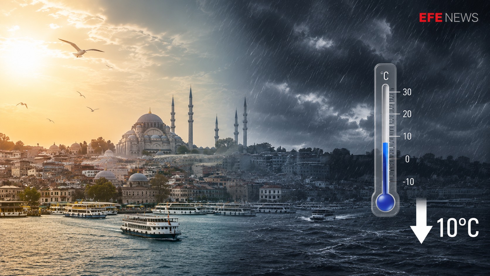 İstanbul’da Hava Bir Anda Değişecek: Sıcaklık 10 Derece Birden Düşecek