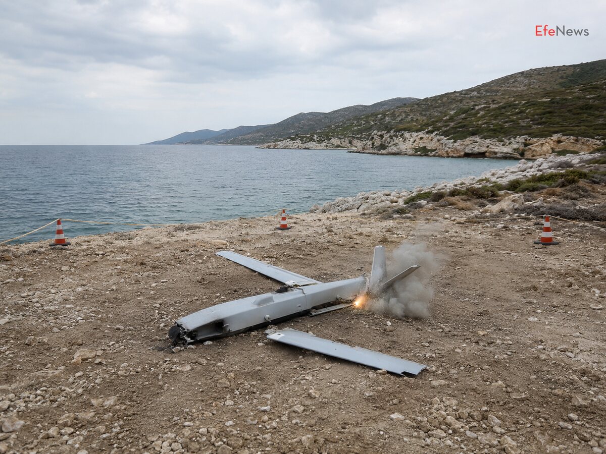 Karaburun Sahili’nde bulunan İHA kontrollü şekilde imha edildi