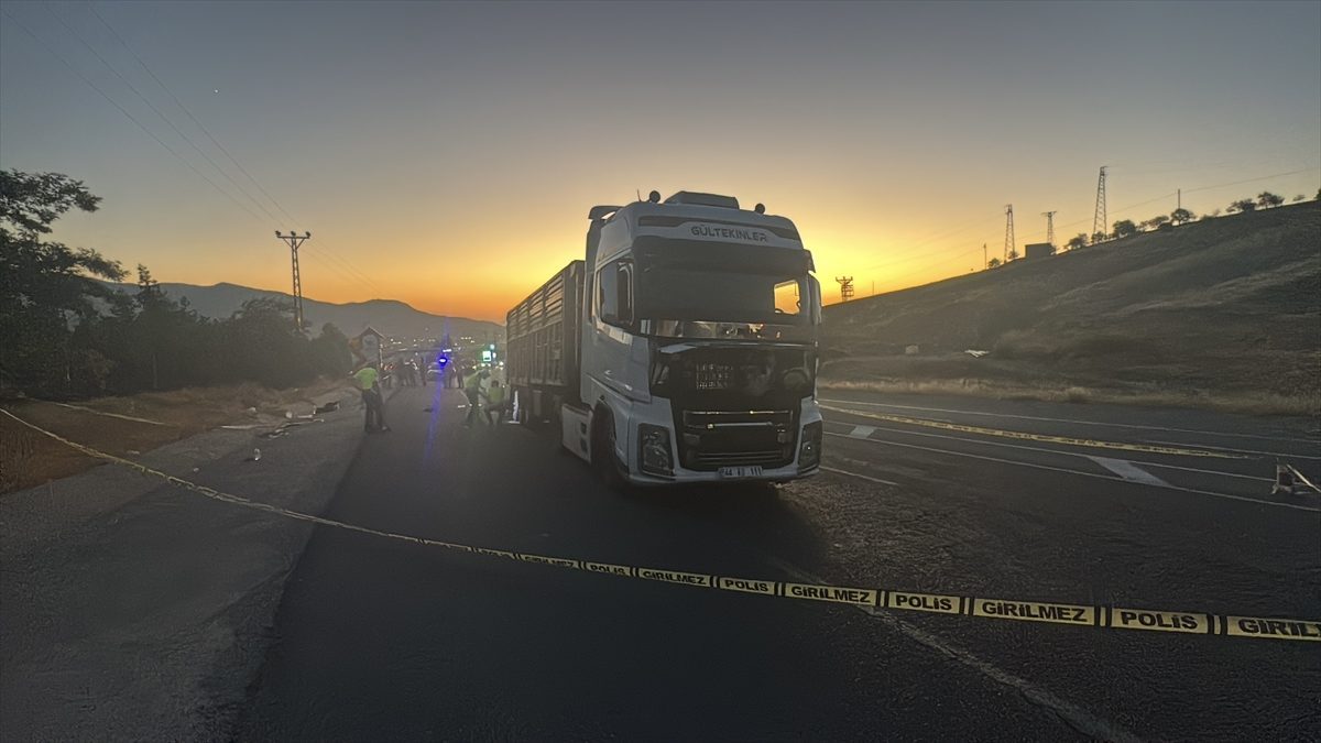 Malatya’da tarım işçilerini taşıyan minibüsün tıra çarpması sonucu 11 kişi yaralandı
